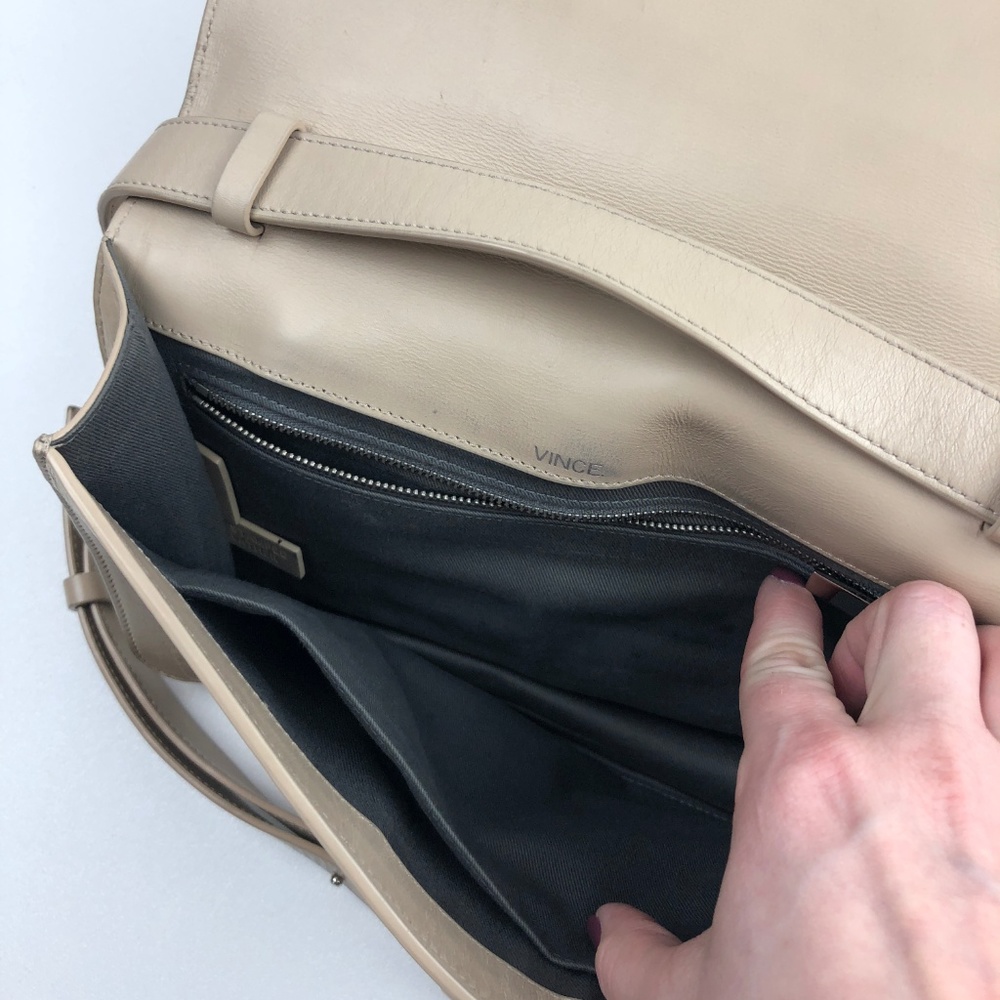 Vince 'Modern V' Python Embossed Leather Crossbod… - image 7